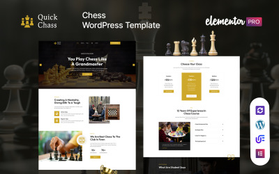Quick Chass - Šachový klub a deskové hry téma WordPress