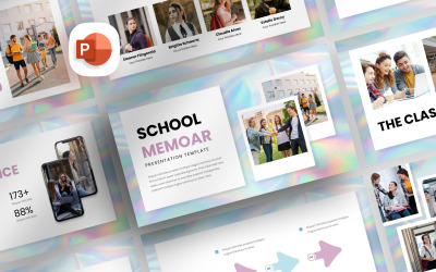 Y2K Gradient School Memoar – PowerPoint-Vorlage