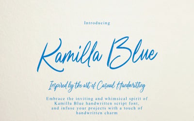 Écriture manuscrite de Kamilla Blue