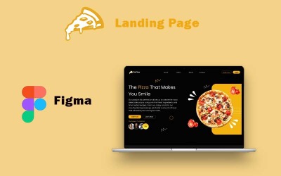 Éléments de l&amp;#39;interface utilisateur de la page de destination de Pie Pizza