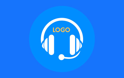 Huvudtelefon/musikindustrins logotyp