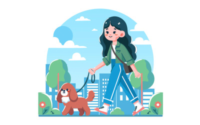 Ilustração do Dia Internacional do Cão-Guia