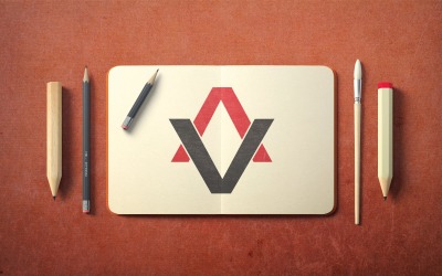 Inledande AV-brevlogotypmalldesign
