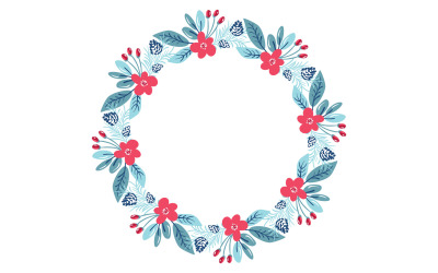 Kerst Vector Bloemenkransen