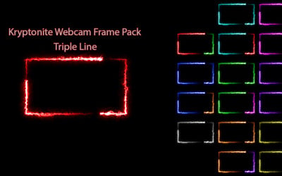 Kryptonite Triple Line Webcam Frame Stock Motion Graphic Pack