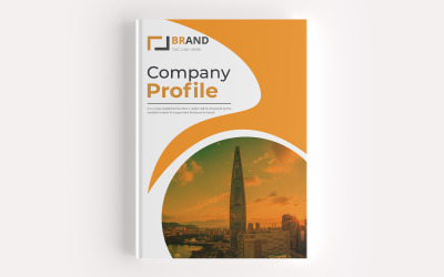 Plantilla de diseño de folleto mínimo para informe anual y perfil de empresa