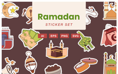 Ramadan-Kareem-Aufkleber-Set