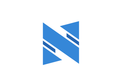 Abstrakt bokstaven N vektor logotyp formgivningsmall