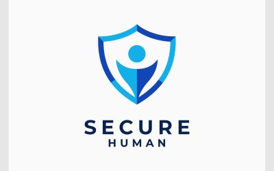 Logo di protezione umana sicura delle persone