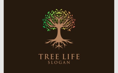 Logo naturale della radice della vita dell&amp;#39;albero