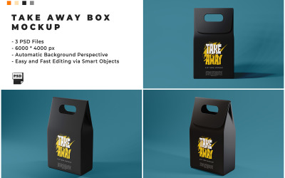 Take Away Box Maket Şablonu 2