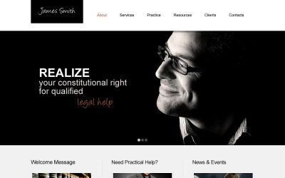 Avukat Web Sitesi Şablonu