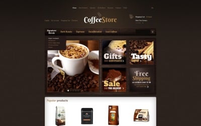 Kvalitet ZenCart-mall för kaffe