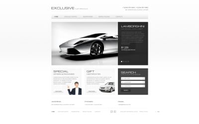 Modello di sito Web di noleggio auto