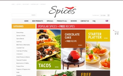 Plantilla ZenCart "Exotic Spices" #40108