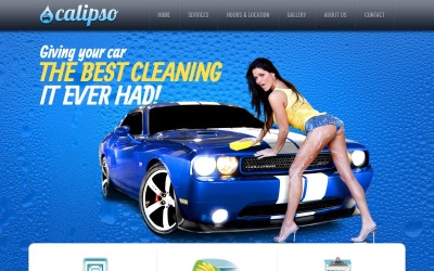 Webbplatsmall för biltvätt