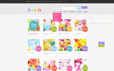 ZenCart šablona Sweet Shop Templates #40110