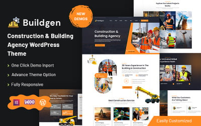 Buildgen - Construction &amp;amp; Building  Agency WordPress Theme