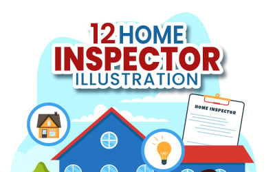 12 Illustratie van een huisinspecteur