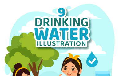 9 Ilustração de água potável