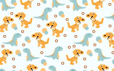 Padrão sem costura Dino Doodle