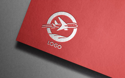 Paper Plane aircraft trail Signature  Icon Logo Design