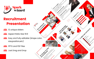 Spark Wizard Recruitment Powerpoint prezentációs sablon