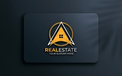 Unique real estate logo design template