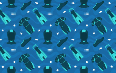 Búvárkodás Seamless Vector Pattern