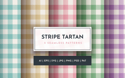 Définir 5 modèles de tartan carrés sans couture