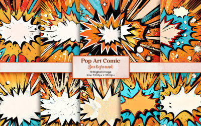 复古波普艺术漫画书插图背景和抽象漫画书封面