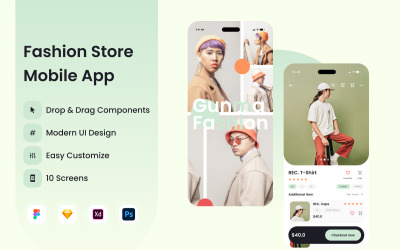 Mobilní aplikace Gunma - Fashion Store