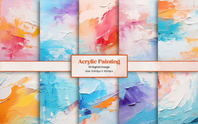 Peinture acrylique colorée sur toile texture et fond de peinture à l&amp;#39;huile multicolore abstraite