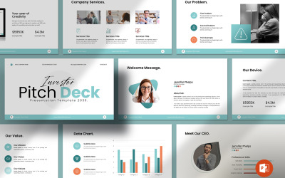 Presentationsmall för Investor Pitch Deck Layout