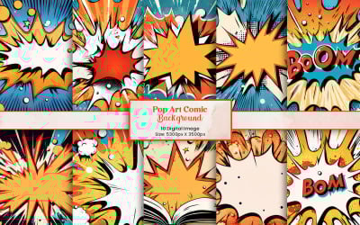 Винтажный фон иллюстрации комиксов в стиле поп-арт и абстрактная комическая цифровая бумага.