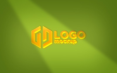 Sarı Logo Mockup Şablonu
