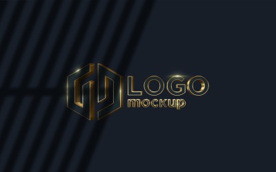 Luxe Logo Mockup-sjabloon.