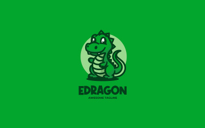 Dragon Mascot Cartoon Logo Style