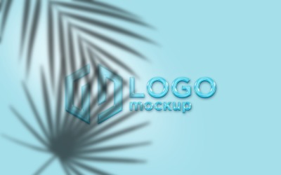 Kristallglänzende Logo-Mockup-Vorlage