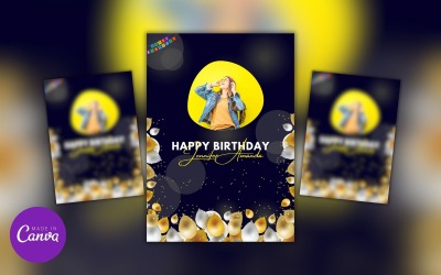 Geburtstags-A4-Flyer-Design-Vorlage