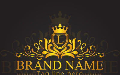 Logotipo de carta de luxo, design de identidade de marca