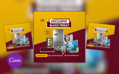 Plantilla de diseño exclusiva del Black Friday