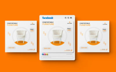 Vendita di prodotti sui social media o sul modello di progettazione post di Instagram
