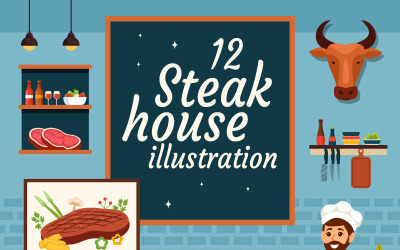 12 Steakhouse illusztráció