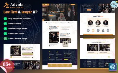 Advola - 律师事务所和律师 WordPress 主题
