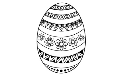 Dekoratif Paskalya Yumurtası Çizimler
