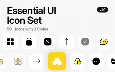 Essentials-Benutzeroberflächen-Icon-Set V1