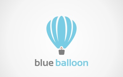 Logo ve formě modrého balónku pro web a aplikaci