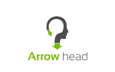 Logotipo de punta de flecha para el sitio web y la aplicación.