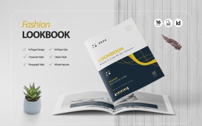 Lookbook — 16-страничный шаблон модного лукбука